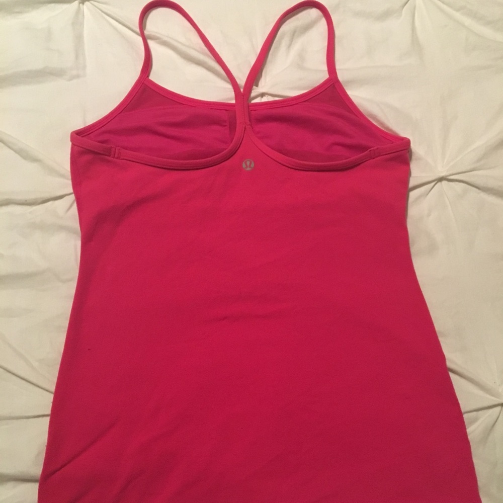 Lululemon Hot Pink Power Y Tank - Size 8 - GUC
